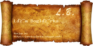 Lám Boglárka névjegykártya